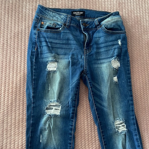 NWOT Enjean Jean Distressed Skinny Stretch Jeans - Picture 2 of 5